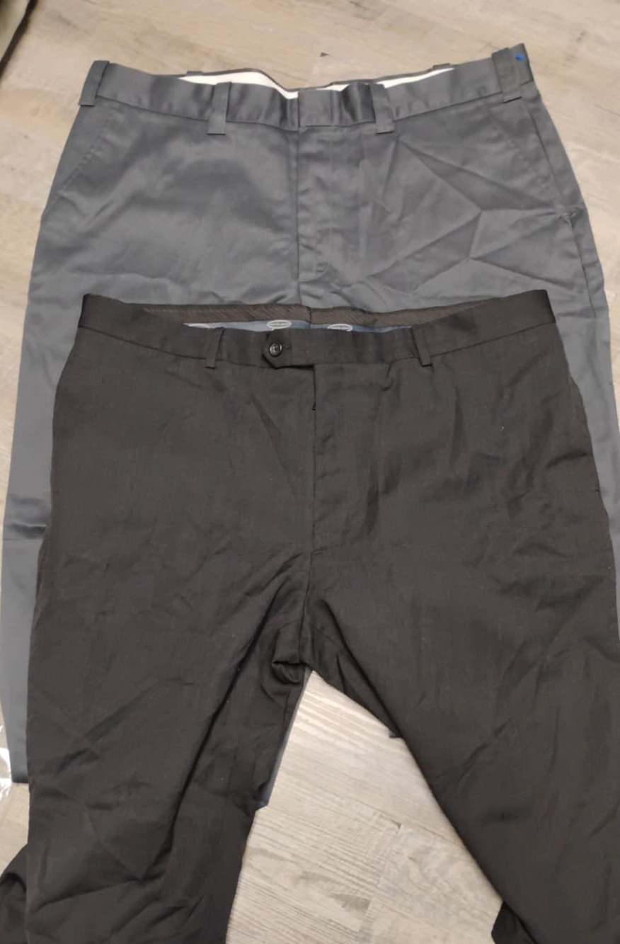 Vtg 70 80' BIG MAC Gray WORK Pants CHORE Workwear & Uomo Men's 42x30 lot of 2
